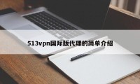 513vpn国际版代理的简单介绍